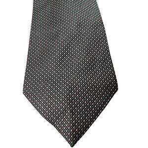 Vintage Gant Tie Mens Necktie 100% Silk Geometric Grey Green Skinny 3" x 56"